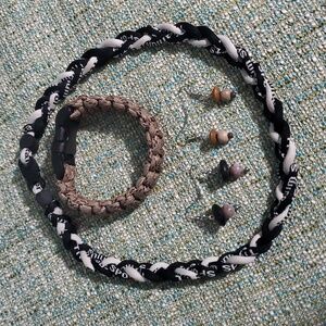 Natural Paracord Camping Sport Survival Jewelry Set